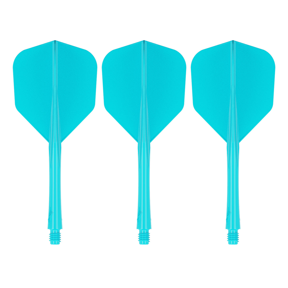 Caliburn SUP Lite Dart Flights - Moulded Flight & Shaft - Standard No6 - Lucent Cyan