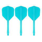 Caliburn SUP Lite Dart Flights - Moulded Flight & Shaft - Standard No6 - Lucent Cyan