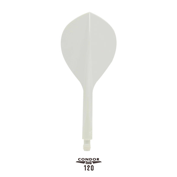 Condor AXE120 Dart Flights - Teardrop - White