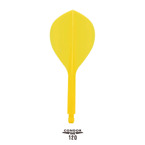 Condor AXE120 Dart Flights - Teardrop - Yellow