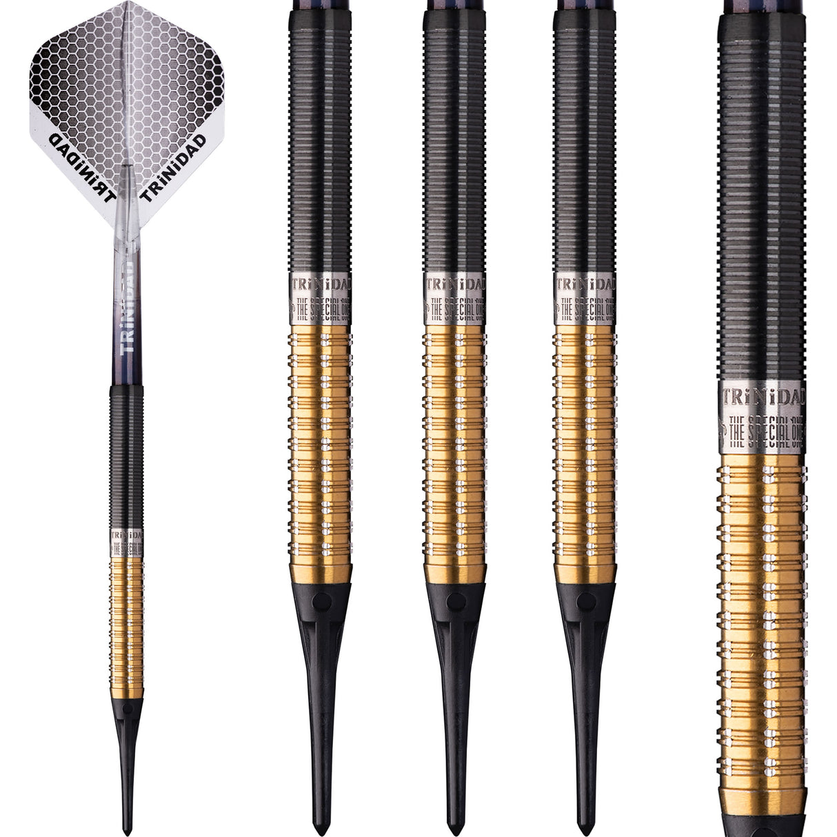 Trinidad Pro - Soft Tip Darts - Jose De Sousa - Type 2 - Gold - 18g