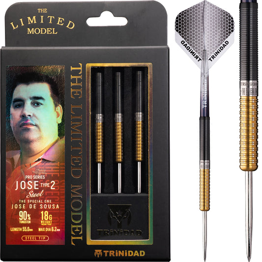 Trinidad Pro - Steel Tip Darts - Jose De Sousa - Type 2 - Gold - 18g