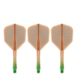 Caliburn SUP Flights - Moulded Shaft and Flight -  Standard No6 - Block - Green & Orange