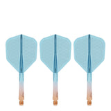 Caliburn SUP Flights - Moulded Shaft and Flight -  Standard No6 - Waves - Orange & Blue