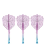 Caliburn SUP Flights - Moulded Shaft and Flight -  Standard No6 - Crack - Blue & Purple