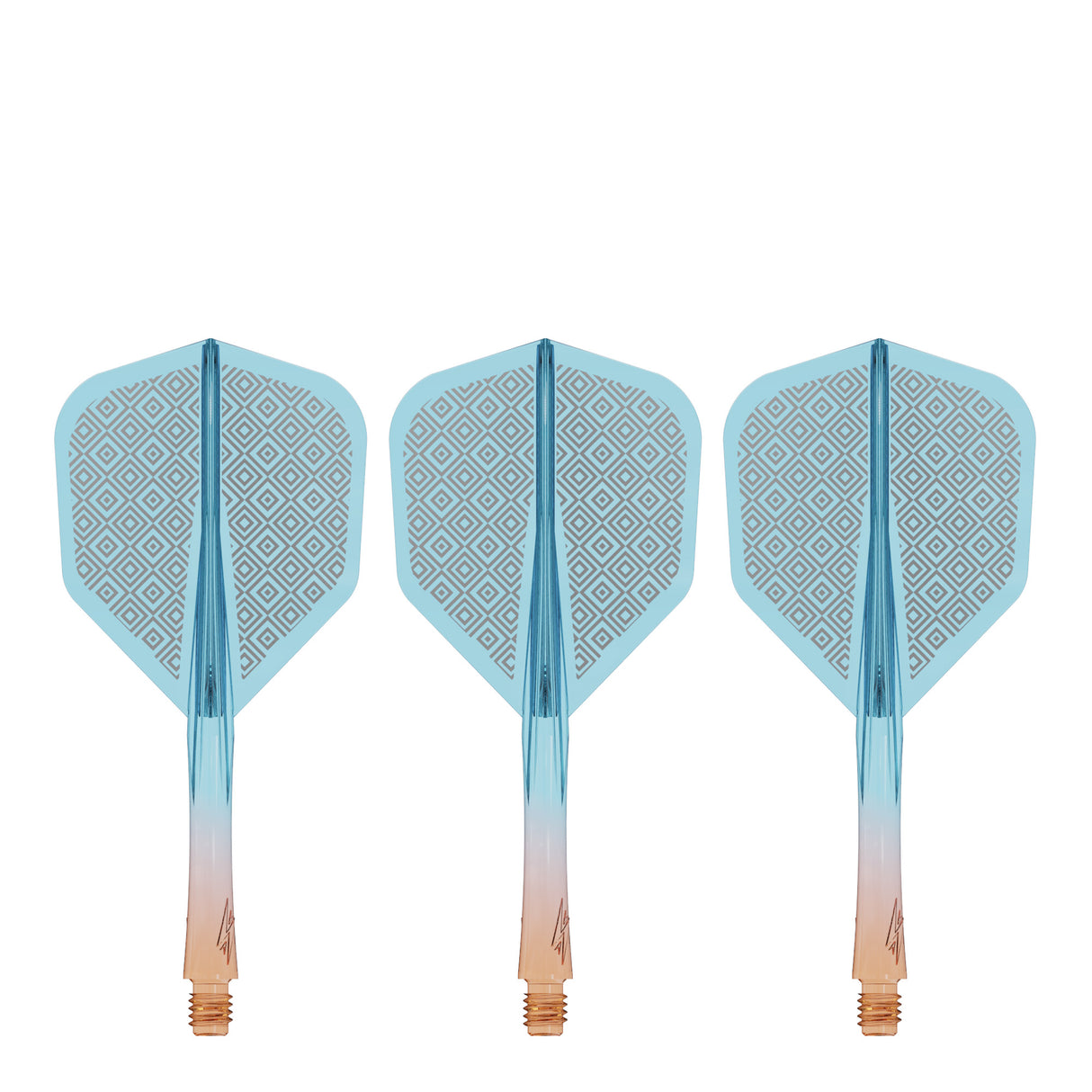 Caliburn SUP Flights - Moulded Shaft and Flight -  Standard No6 - Block - Orange & Blue