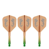 Caliburn SUP Flights - Moulded Shaft and Flight -  Standard No6 - Dragon - Green & Orange