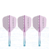 Caliburn SUP Flights - Moulded Shaft and Flight -  Standard No6 - Logo - Blue & Purple