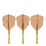 Caliburn SUP Flights - Moulded Shaft and Flight -  Standard No6 - Crack - Yellow & Orange