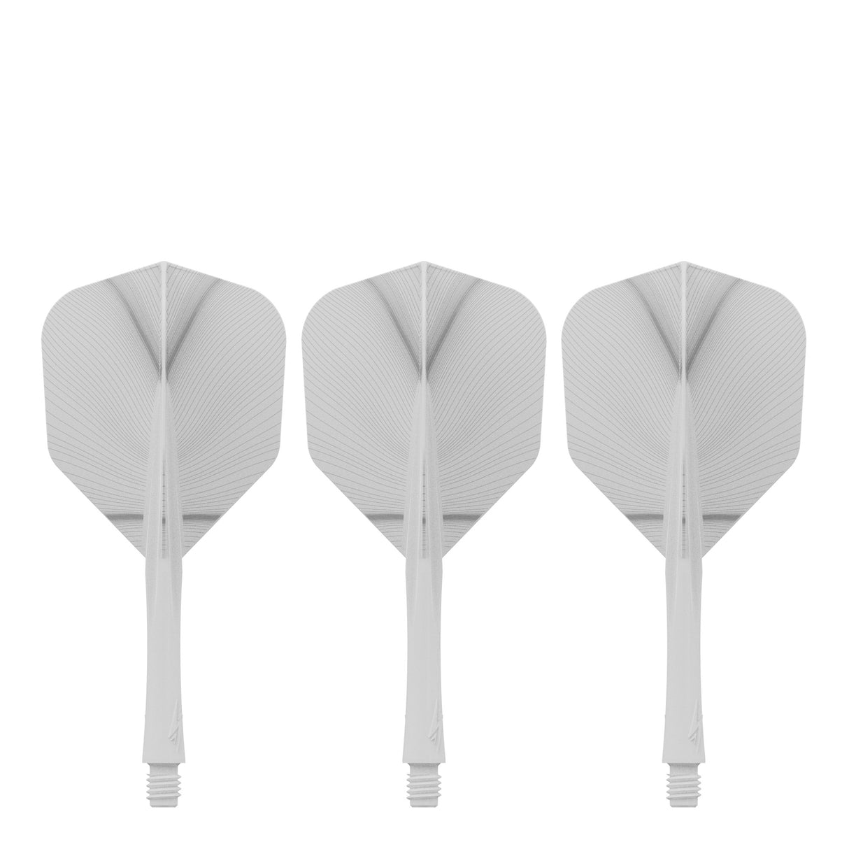 Caliburn SUP Flights - Moulded Shaft and Flight -  Standard No6 - Feather - White