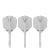 Caliburn SUP Flights - Moulded Shaft and Flight -  Standard No6 - Feather - White