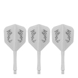 Caliburn SUP Flights - Moulded Shaft and Flight -  Standard No6 - Dragon - White