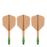 Caliburn SUP Flights - Moulded Shaft and Flight -  Standard No6 - Crack - Green & Orange