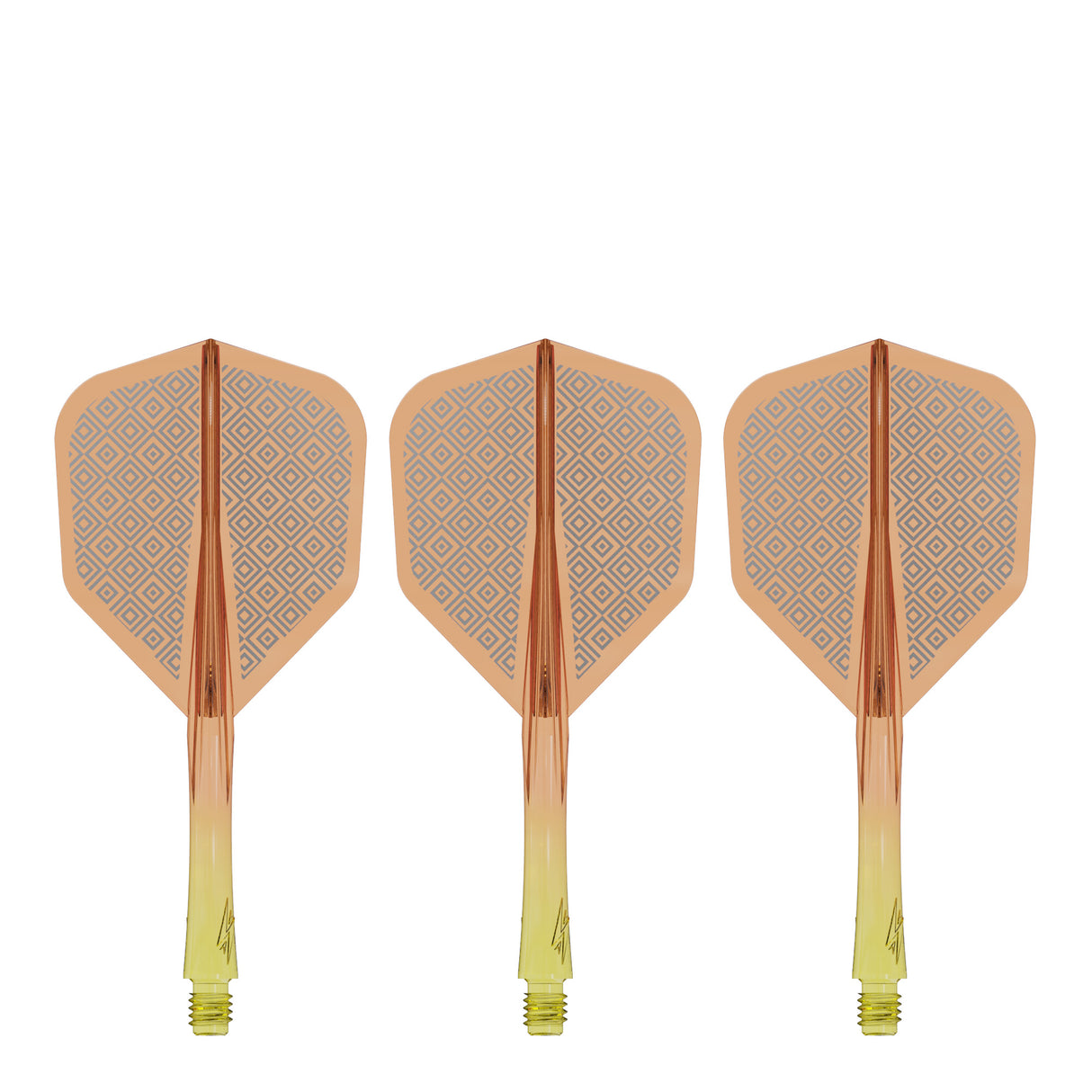 Caliburn SUP Flights - Moulded Shaft and Flight -  Standard No6 - Block - Yellow & Orange