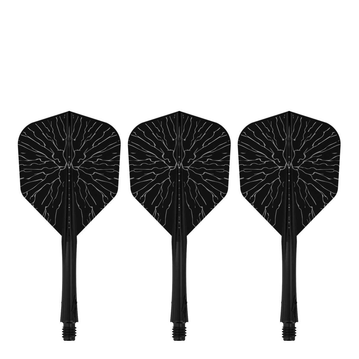 Caliburn SUP Flights - Moulded Shaft and Flight -  Standard No6 - Crack - Black