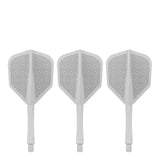 Caliburn SUP Flights - Moulded Shaft and Flight -  Standard No6 - Block - White