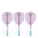 Caliburn SUP Flights - Moulded Shaft and Flight -  Standard No6 - Feather - Blue & Purple