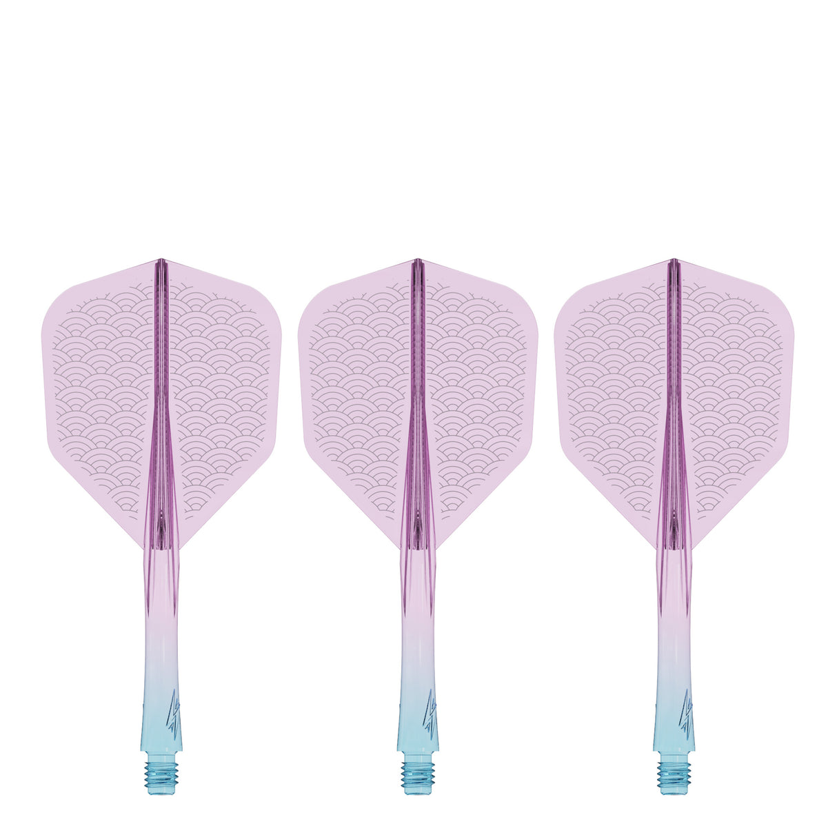 Caliburn SUP Flights - Moulded Shaft and Flight -  Standard No6 - Waves - Blue & Purple