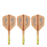 Caliburn SUP Flights - Moulded Shaft and Flight -  Standard No6 - Dragon - Yellow & Orange