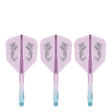 Caliburn SUP Flights - Moulded Shaft and Flight -  Standard No6 - Dragon - Blue & Purple