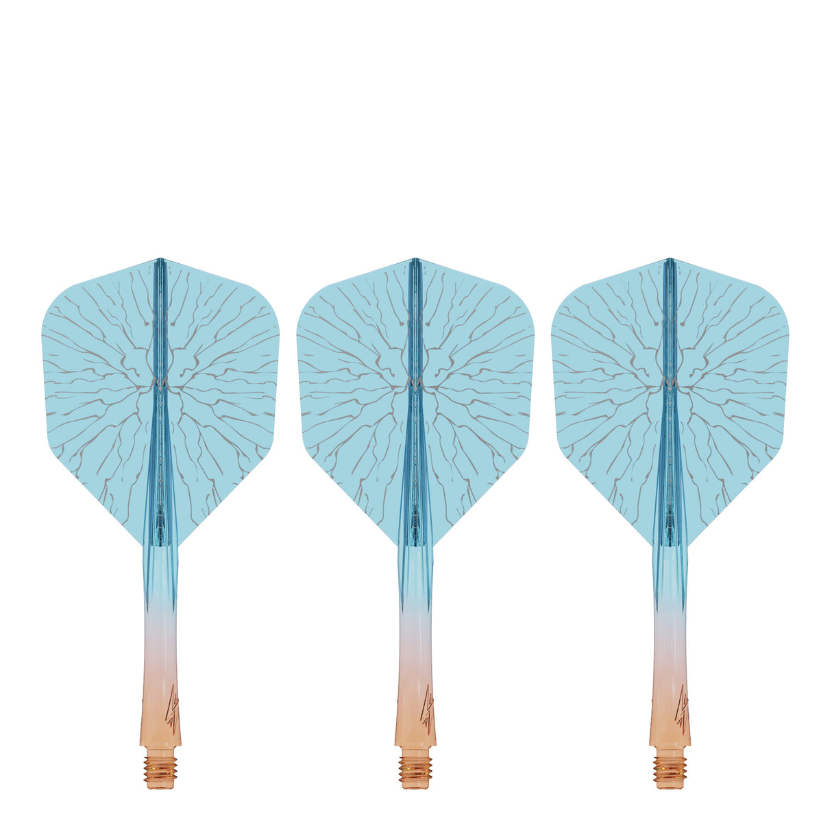 Caliburn SUP Flights - Moulded Shaft and Flight -  Standard No6 - Crack - Orange & Blue