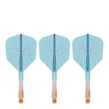Caliburn SUP Flights - Moulded Shaft and Flight -  Standard No6 - Crack - Orange & Blue