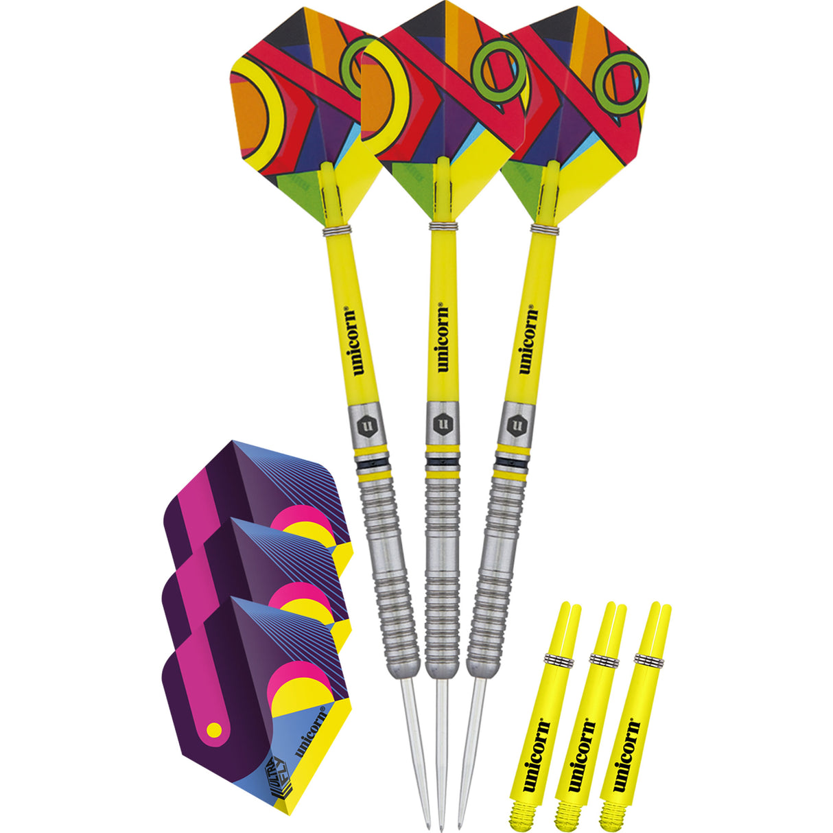 *Unicorn Flair Darts - Steel Tip - Style 3 - Natural Ringed