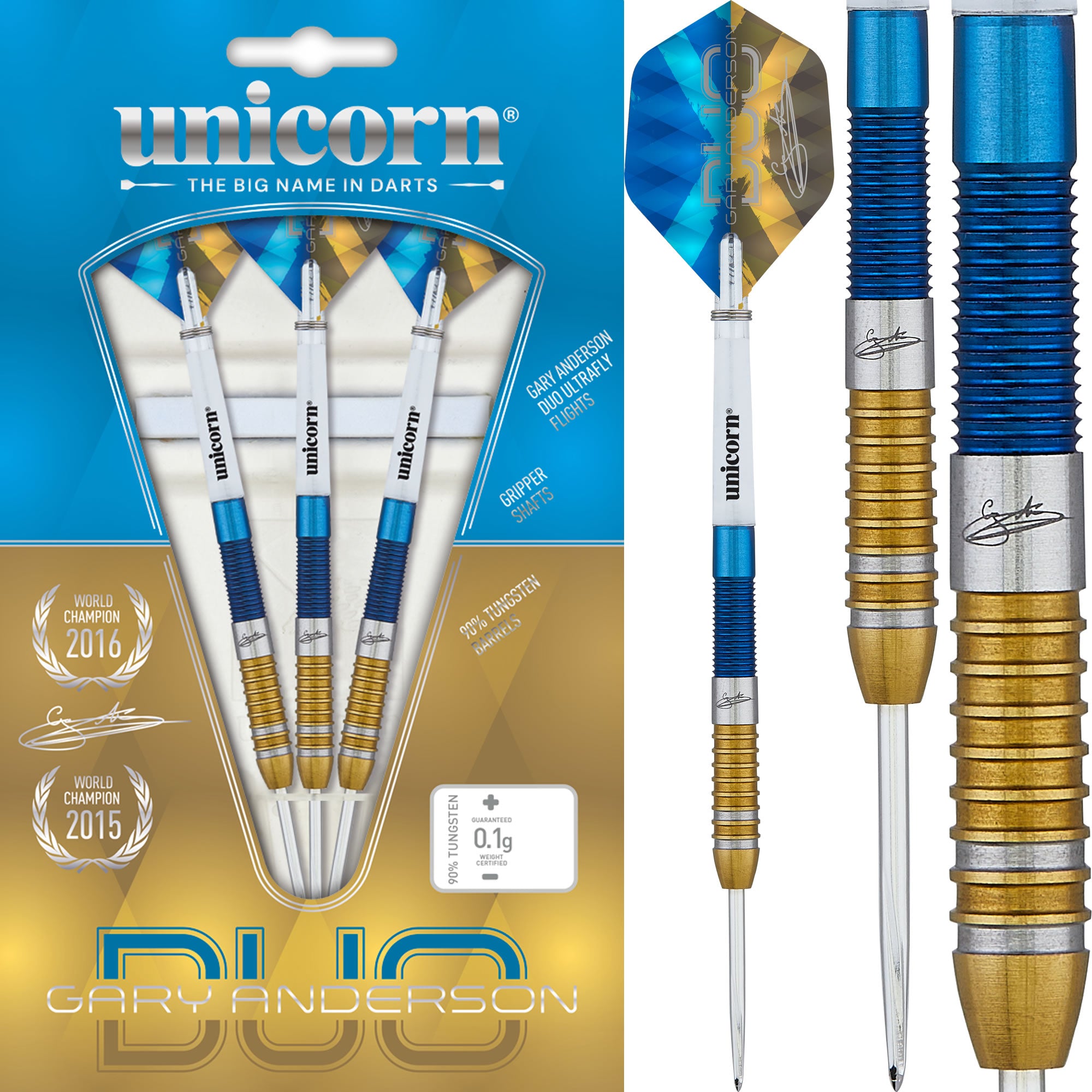 Unicorn Gary Anderson Darts - Steel Tip - The Flying Scotsman - Duo -