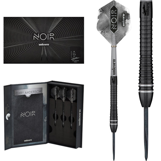 Unicorn Gary Anderson Darts - Steel Tip - The Flying Scotsman - Noir Organic - Phase 6