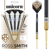 Unicorn Ross Smith Darts - Steel Tip - Smudger - Two Tone - Black & Gold