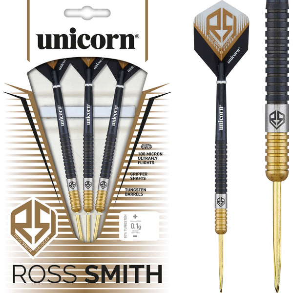 ロススミス ROSS SMITH TWO TONE Black＆Gold 24g unicorn_ross_smith_darts_steel