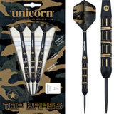*Unicorn Top Brass Darts - Steel Tip - Style 3 - Black & Gold