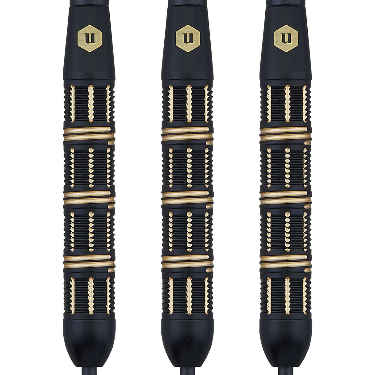 *Unicorn Top Brass Darts - Steel Tip - Style 3 - Black & Gold