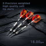 Viper The Freak Darts - Soft Tip - Nickel Silver - with Spinster Shafts - F3 - Black Knurl