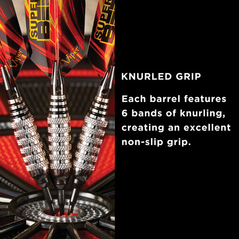 Viper Super Bee Darts - Soft Tip - Nickel Plated - Knurled Rings - Silver