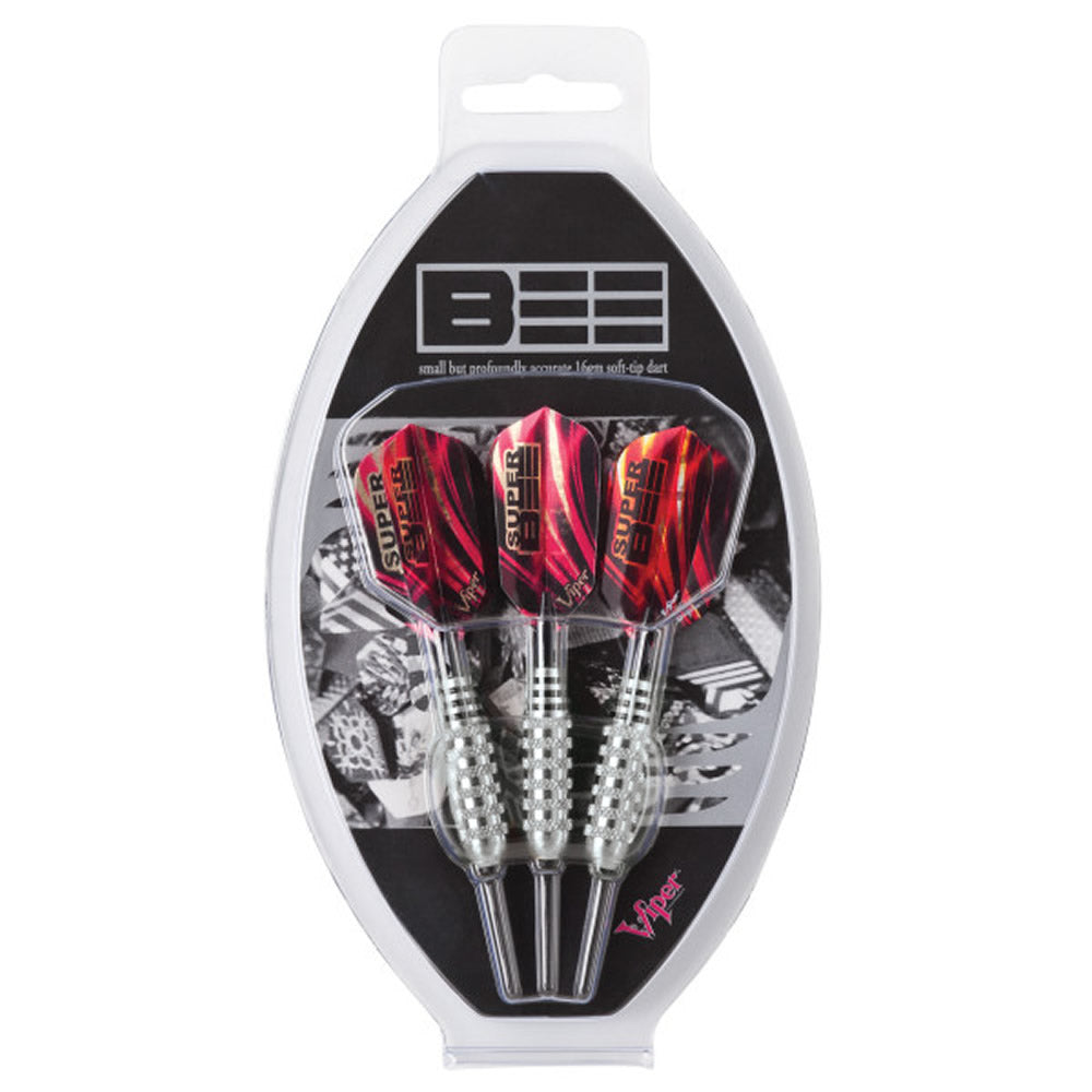 Viper Super Bee Darts - Soft Tip - Nickel Plated - Knurled Rings - Silver