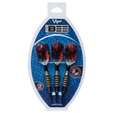 Viper Atomic Bee Darts - Soft Tip - Coated Alloy - Coloured Rings - Black