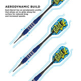 Viper Comix Darts - Soft Tip - Coated Alloy - Cut Grooves - inc Extras - Blue