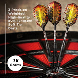 Viper Jaguar Darts - Soft Tip - 80% - inc Extras - J1 - Front-Knurl - Black