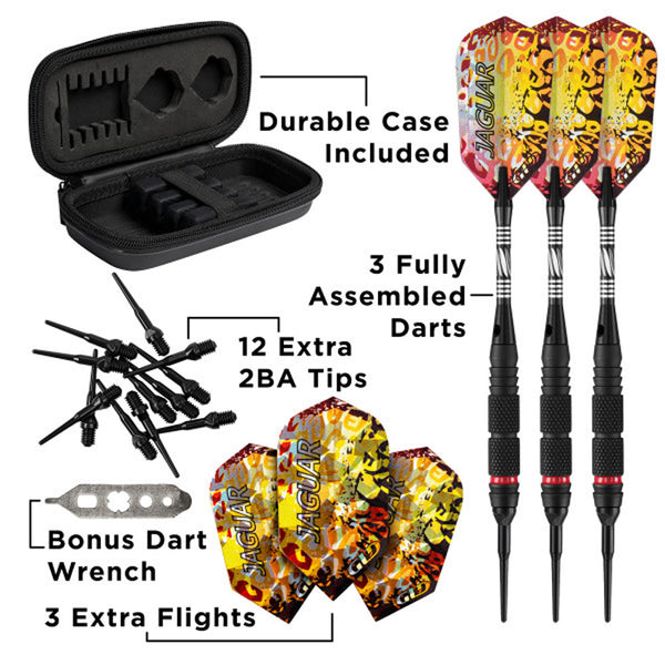 Viper Jaguar Darts Soft Tip 80 inc Extras J2 TwinKnurl B