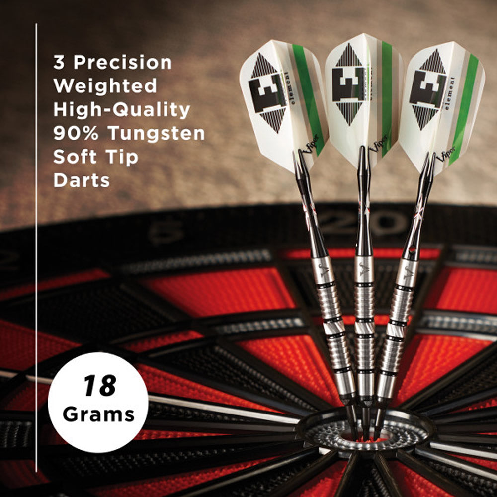 Viper Element Darts - Soft Tip - 90% - inc Extras - E2 - Twin Shark - Black Ring