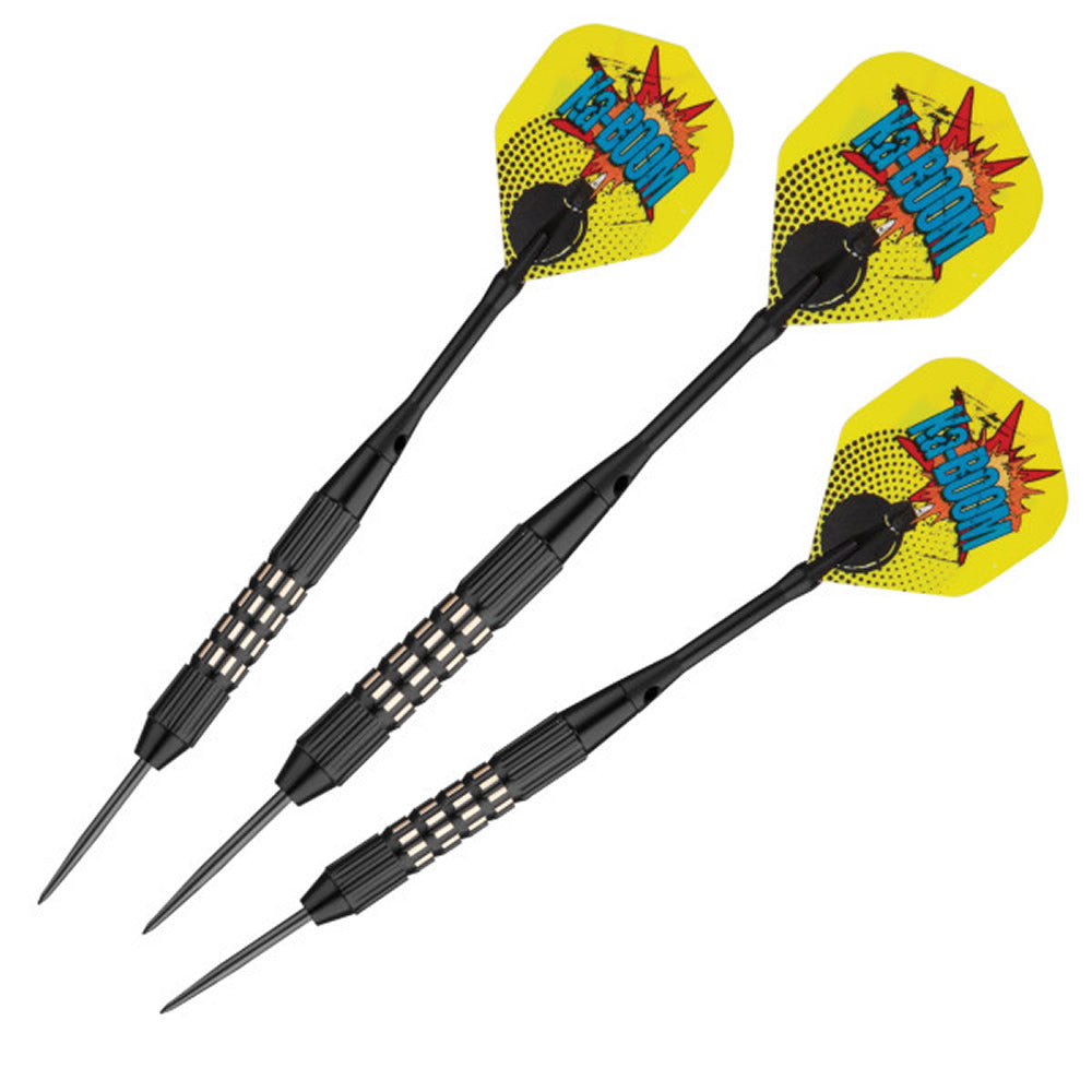 Viper Comix Darts - Steel Tip - Coated Alloy - Cut Grooves - inc Extras - Black