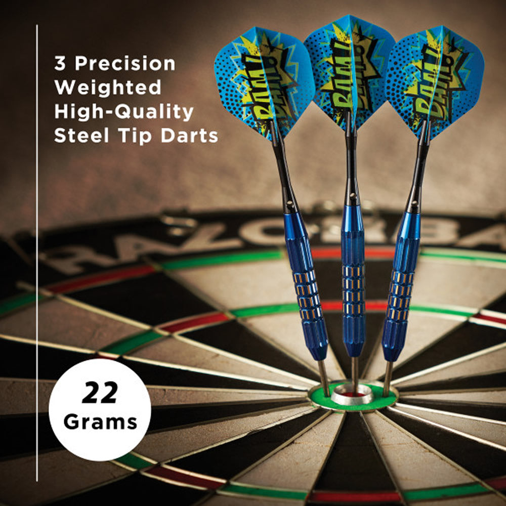 Viper Comix Darts - Steel Tip - Coated Alloy - Cut Grooves - inc Extras - Blue