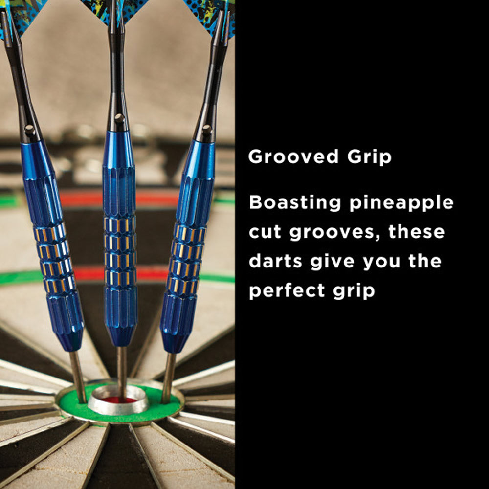 Viper Comix Darts - Steel Tip - Coated Alloy - Cut Grooves - inc Extras - Blue