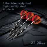 Viper The Freak Darts - Steel Tip - Nickel Silver - with Spinster Shafts - F2 - Black Twin Knurl