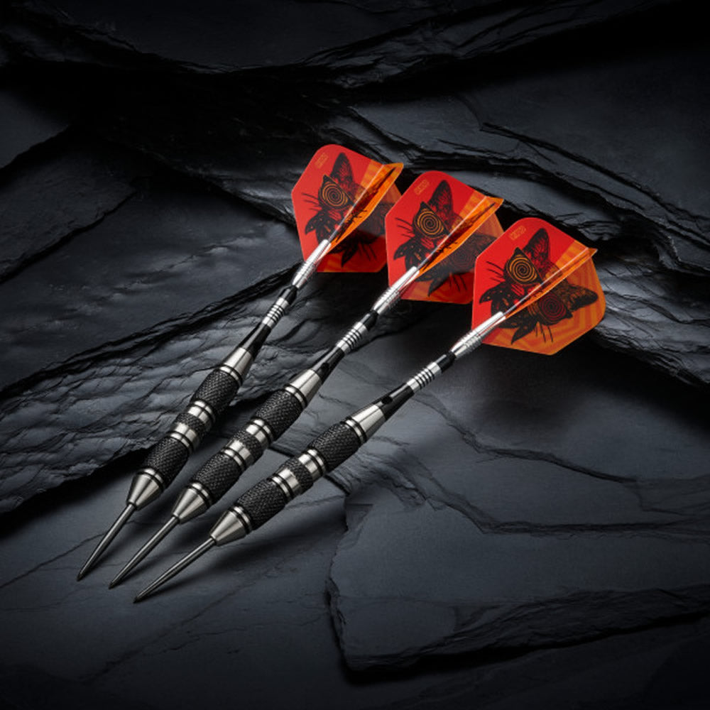 Viper The Freak Darts - Steel Tip - Nickel Silver - with Spinster Shafts - F2 - Black Twin Knurl
