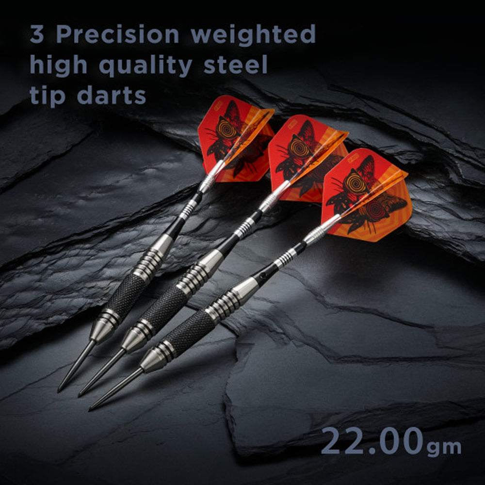 Viper The Freak Darts - Steel Tip - Nickel Silver - with Spinster Shafts - F3 - Black Knurl