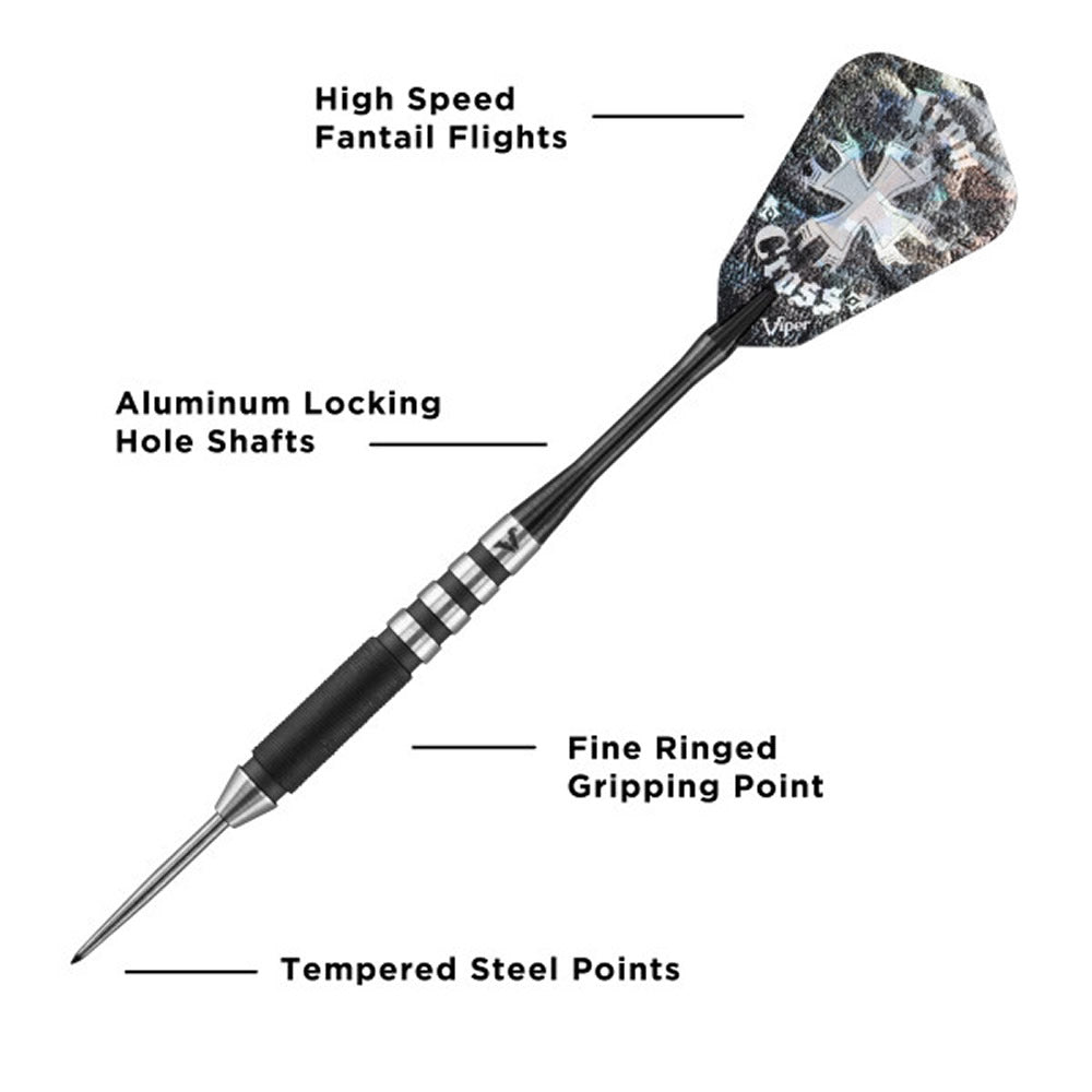 Viper Desperado Darts - Steel Tip - 80% - inc Extras - D1 - Micro Grip - Black