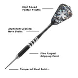 Viper Desperado Darts - Steel Tip - 80% - inc Extras - D1 - Micro Grip - Black