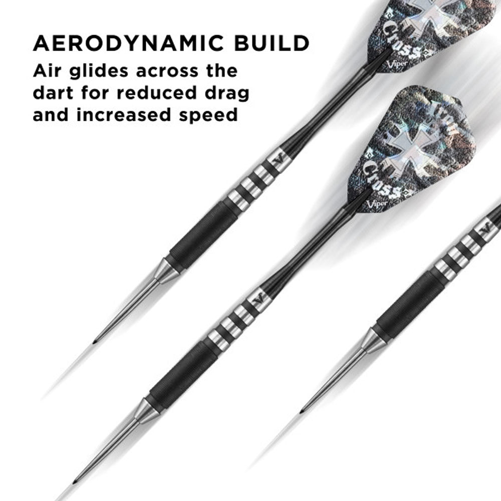 Viper Desperado Darts - Steel Tip - 80% - inc Extras - D1 - Micro Grip - Black